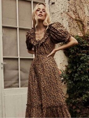 DÔEN Bellerose Maxi Dress in Dusk Winter Meadow - XS